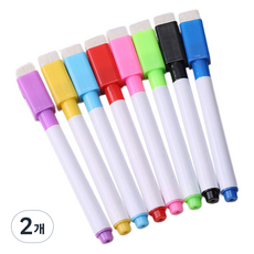 JH Company 冰箱用彩色筆芯刷具便條板 8件組, 混合色, 2個