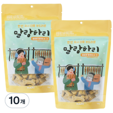 말랑하리 강아지 옐로우 수제간식, 황태 + 소 간 혼합맛, 150g, 10개