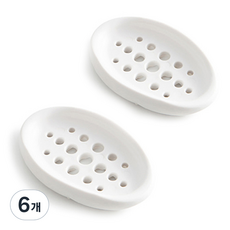 물빠짐 손빨래 비누받침, 화이트, 6개