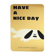 Mega 浴室可愛動物吸盤淋浴防滑墊 PVC材質 黃色小狗, 70 x 40cm