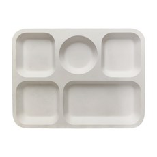 SIMPLA 玉米田 天然玉米生質材料五格盤 耐熱溫度-20°C ~ 120°C 台灣設計製造, 白色, 1個