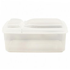 掀蓋透明儲物盒 500ml, 透明色, 1個