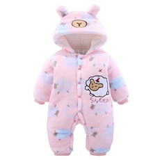 Mom's care 小羊造型帶帽連身衣