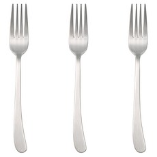 Raonnuri 波浪義大利麵叉, 3個, 銀色