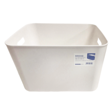 懶角落 整理收納籃, 大號, 白色, 1個