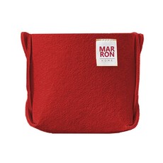 마롱즈 접이식 펠트 수납 바구니, 레드, 1개