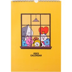 BT21 2023 벽걸이 달력, 혼합색상, 1개