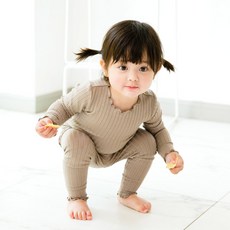 VAENAIT BABY 童款羅紋莫代爾長袖家居服+家居長褲組