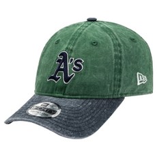뉴에라 아동용 MLB 오클랜드 애슬레틱스 피그먼트 워싱 언스트럭쳐 면 볼캡 14666492