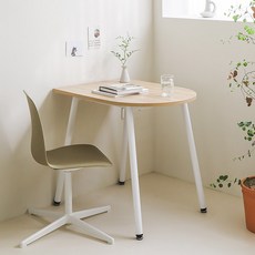 스칸디나 코지 반타원 식탁, 오크, 4인용