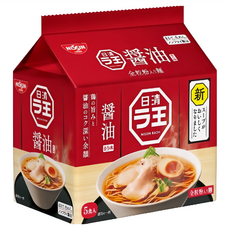 NISSIN 日清 拉王醬油拉麵, 5包