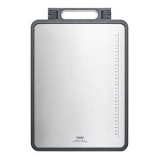 voar PureSten 316不鏽鋼附磨刀器雙面砧板, 灰色, 1個