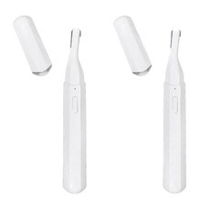 Reddot 紅點生活 USB充電多功能可水洗雙刀頭修眉刀, 2支, 白色