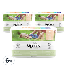 [쿠팡수입] 몰텍스 퓨어앤네이쳐 밴드형 기저귀 유아용, 2단계, 228매