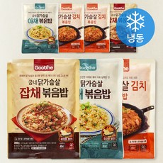 굽네 닭가슴살 볶음밥 김치 200g x 3팩 + 야채 200g x 2팩 + 잡채 200g x 2팩, 1.4kg, 1세트