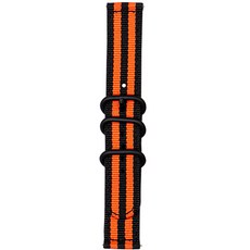 하빙 스마트 워치 스트랩 나토밴드 22mm, 오렌지스트라이프
