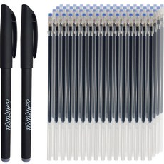 Saruru原子筆 2入+筆芯 100入 0.38 細筆芯, 藍色, 1套