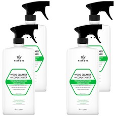 TRINOVA 木質家具清潔保護劑 木材護理液 18盎司/540ml, 4瓶