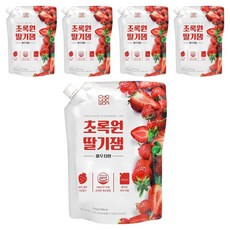 초록원 딸기잼 파우치형, 1kg, 5개