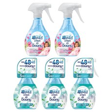 페브리즈 다우니 에이프릴향 본품 370ml 2p + 실내건조 프레시클린향 본품 370ml 3p 섬유탈취제, 1세트