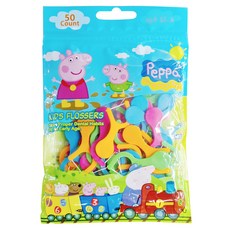 Dr.Fresh 兒童專用學習造型牙線 Peppa Pig 粉紅豬小妹 50支 - 尼龍材質強韌不易斷裂, 1包