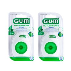 GUM 薄荷蠟 1855 牙線, 2個, 1入