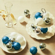 聖誕節裝飾球飾品 36件組, 1套, 藍色