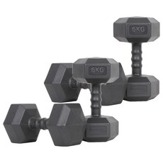 아이워너 맨즈 육각아령 블랙, 6kg, 4개