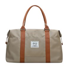 日系手提大容量旅行袋 卡其色, 52 x 19 x 30cm, 1個