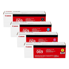 Canon 佳能 原廠標準容量四色碳粉匣組 CRG-069 CMYK, 藍色 + 紅色 + 黃色 + 黑色, 1組