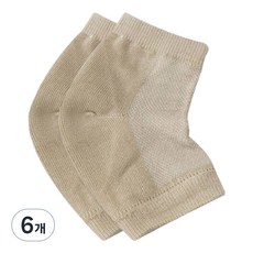 矽膠內置後腳跟保濕去角質保護襪墊 米色 JH322, 40g, 6個, 2入