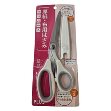 PLUS 普樂士 裁布剪刀，厚紙/布用，205mm，刀刃80mm, SC-210, 1支
