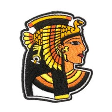 A-ONE 匯旺 埃及豔后 造型刺繡 NO.279 螺旋刺繡線 聚酯纖維 7.5 x 6cm 台灣製, 彩色, 1個