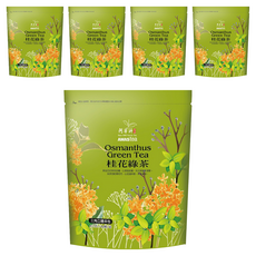 AWAStea 阿華師 桂花綠茶, 三角立體茶包, 裸茶包裝 4g x 20入, 20包, 5袋