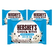 허쉬 초코바이츠 쿠키 앤 크림, 3개, 36g
