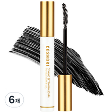 Cosnori 動態定型可水洗睫毛膏捲和捲曲 7 毫升, 單色, 6支