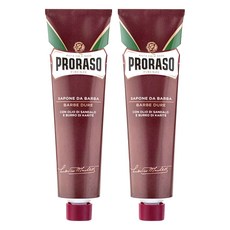 PRORASO 刮鬍膏 紅標 滋潤檀香 150ml, 2條