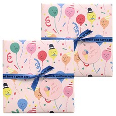 氣球生日包裝紙 44 x 61 cm, 40個, 混色
