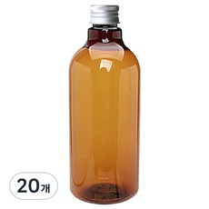 Glassdomae DN500 棕色飲料容器 鋁製銀蓋, 500ml, 20個