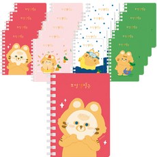 ibis 橫線筆記本4種 5入, 面膜、水戲、生日、集市, 1組