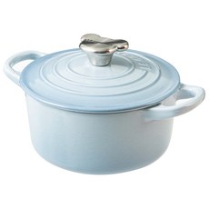 LE CREUSET 小熊圓鍋 電磁爐適用, 海岸藍, 14 x 7.2 厘米