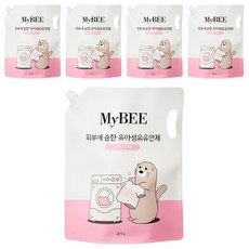 MyBEE 溫和親膚嬰兒衣物柔軟精 甜蜜觸感香 補充包, 5個, 2.1L