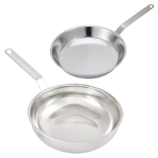 Stenny 無研磨劑 5層不鏽鋼平底鍋2件組 電磁爐適用, 1套