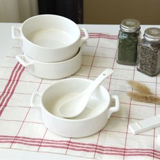 PRELUDE 雙柄湯碗, 白色的, 4件