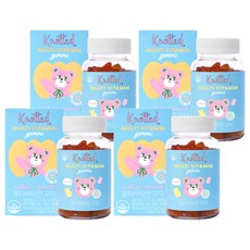 綜合維他命軟糖 蘋果+草莓口味, 60顆, 4罐