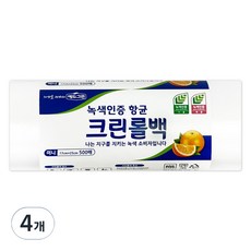 애드그린 위생 크린롤백 17cm x 25 cm, 미니, 500개입, 4개