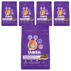 IAMS 愛慕思 健康優活 幼貓與懷孕母貓營養配方乾糧, 1kg, 5袋