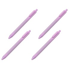 KaCO PURE 馬卡龍中性筆 0.5mm, 4個, 粉彩紫