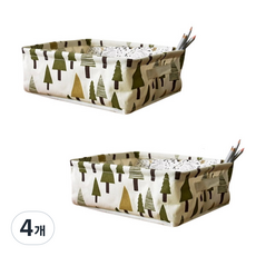더자카 패턴 패브릭 바스켓 Free, A타입, 4개