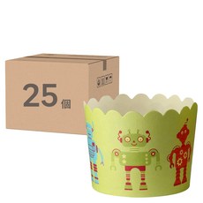 CHEF MAD學廚 機器人系列 蛋糕紙杯 耐高溫用紙, 25個, 1組